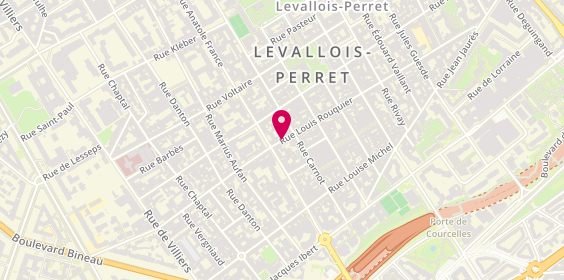 Plan de CONTENT Fanny, 52 Rue Louis Rouquier, 92300 Levallois-Perret