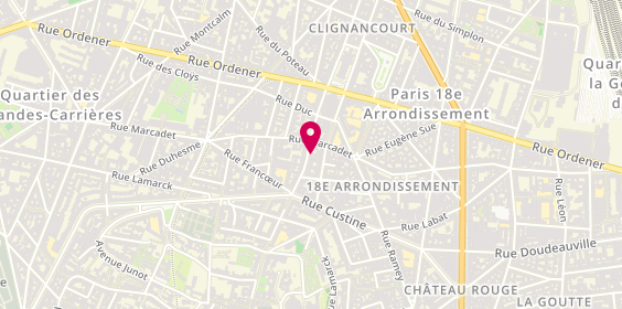 Plan de LEBOURGEOIS Carole, 56 Rue du Mont Cenis, 75018 Paris