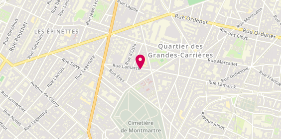 Plan de BARRIEU Lenaïk, 127 Rue Lamarck, 75018 Paris
