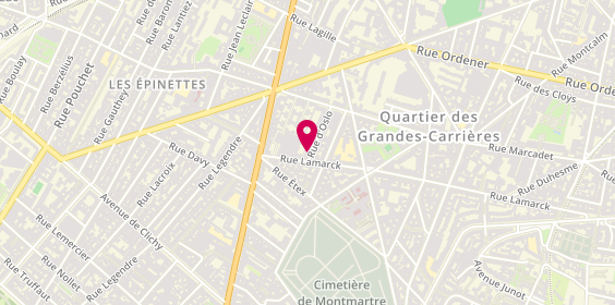 Plan de BELOTTI Yann, 3 Rue d'Oslo, 75018 Paris