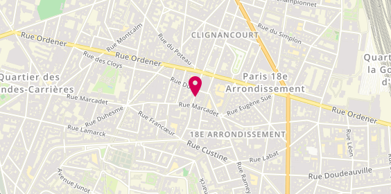 Plan de MERIDJEN Roland, 64 Rue du Mont Cenis, 75018 Paris