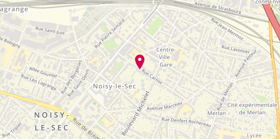 Plan de HARDY Frédérique, 32 Rue Carnot, 93130 Noisy-le-Sec