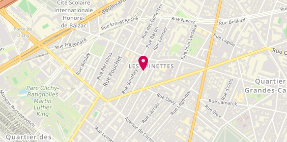 Plan de MAZEIRAS Régine, 54 Rue Sauffroy, 75017 Paris