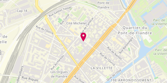 Plan de BENAOUDIA Farida, 83 Rue de l'Ourcq, 75019 Paris