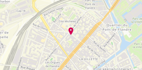 Plan de KEBE Guonie, 89 Rue de l'Ourcq, 75019 Paris