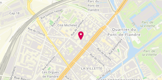 Plan de LAGUET Sylvain, 19 Allee des Eiders, 75019 Paris