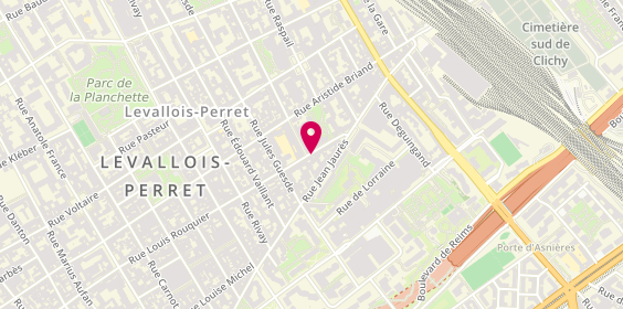 Plan de SEBIRE-STOJANOVIC Catherine, 126 Rue Louis Rouquier, 92300 Levallois-Perret