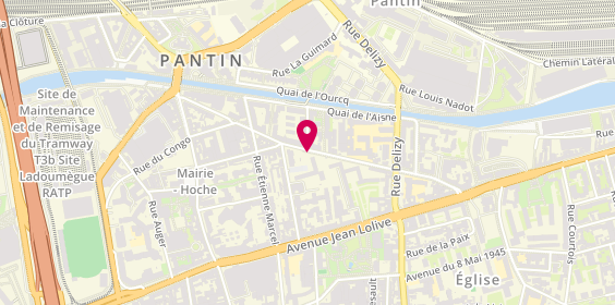 Plan de PERROT Noëlla, 46 Rue Victor Hugo, 93500 Pantin