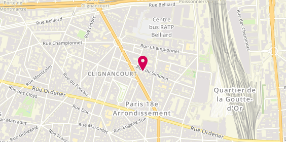 Plan de MBAMA Marie-Claire, 41 Rue Simplon, 75018 Paris