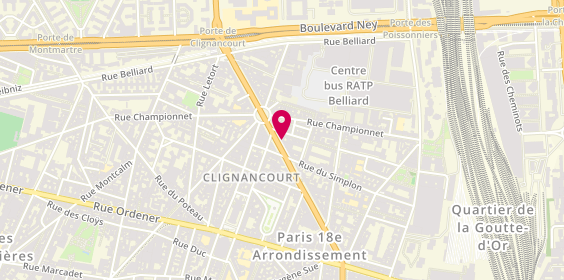 Plan de CAUVET Olivier, 52 Boulevard Ornano, 75018 Paris