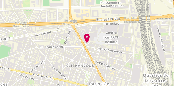 Plan de Cabinet Infirmier, 115 Rue Duhesme, 75018 Paris