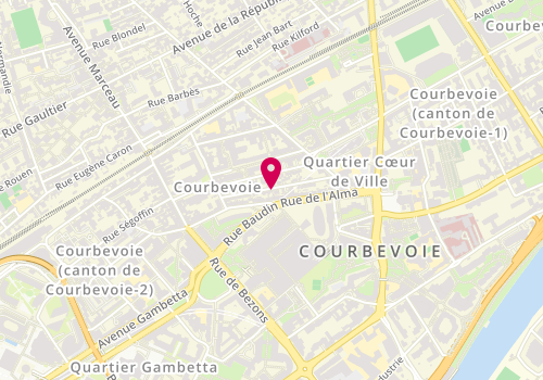 Plan de DEUBRAS Mélissa, 18 Rue de Visien, 92400 Courbevoie