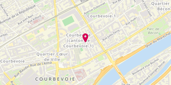 Plan de MEZIOU Houda, 27 Rue Parmentier, 92400 Courbevoie