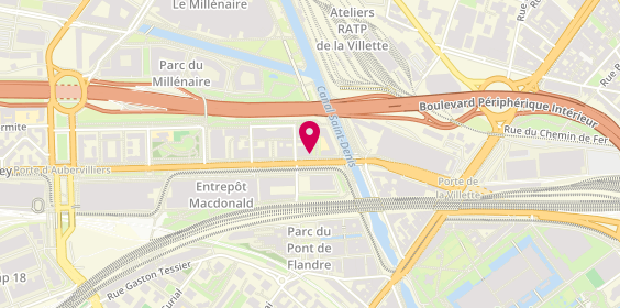 Plan de MEZRAM Lila, 128 Boulevard Mac Donald, 75019 Paris