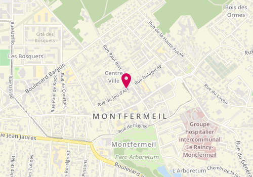 Plan de MORIN-VEINHARD Valérie, 19 Rue du Jeu d'Arc, 93370 Montfermeil