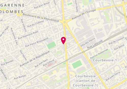 Plan de OLASAGUIRRE Valérie, 124 Avenue de la République, 92400 Courbevoie