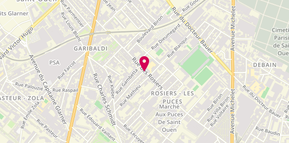 Plan de BOUKERB Ramdane, 58 Rue des Rosiers, 93400 Saint-Ouen-sur-Seine