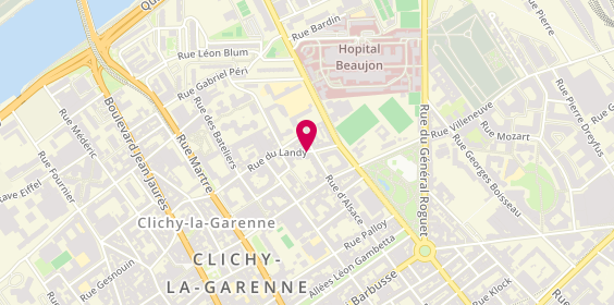 Plan de FRANK Nadine, 54 Rue du Landy, 92110 Clichy