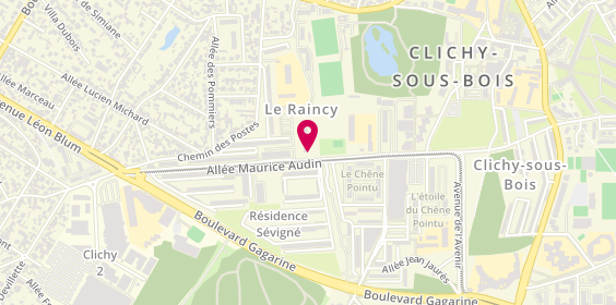 Plan de COULIBALY Fatoumata, 2 Allee Maurice Audin, 93390 Clichy-sous-Bois