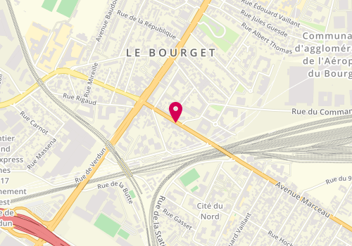 Plan de MATHIEU Maguy, 42 Avenue Jean Jaurès, 93350 Le Bourget