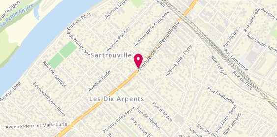 Plan de FENZE Bernadette, 100 Avenue de la Republique, 78500 Sartrouville