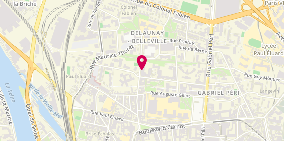 Plan de DEROUICHE Sofiane, 4 Rue Gaston Dourdin, 93200 Saint-Denis