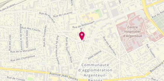 Plan de METREF Rachida, 102 Rue du Perreux, 95100 Argenteuil
