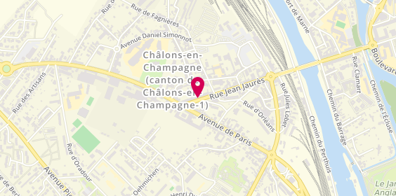 Plan de DUPLANT Céline, 98 Rue Jean Jaures, 51000 Châlons-en-Champagne