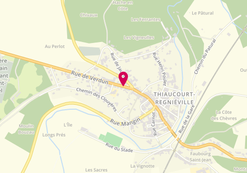 Plan de ORLIANGE Nadine, 5 Rue de Verdun, 54470 Thiaucourt-Regniéville