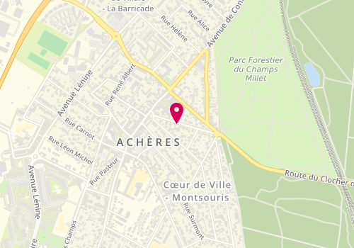 Plan de LEFEVRE Elodie, 8 Rue Maurice Berteaux, 78260 Achères