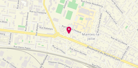 Plan de OULAHSEN-BOUTAYBI Jamila, 7 Rue Géo André, 78200 Mantes-la-Jolie