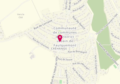 Plan de DOSDAT Justine, 5 Rue de Metz, 57690 Créhange