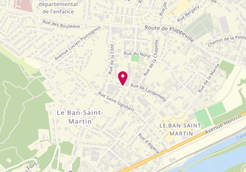 Plan de GOULON Danielle, 21 Rue de Lardemelle, 57050 Le Ban-Saint-Martin