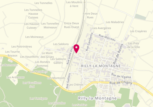 Plan de BROCARD Mélanie, 1 Place de la Gare, 51500 Rilly-la-Montagne