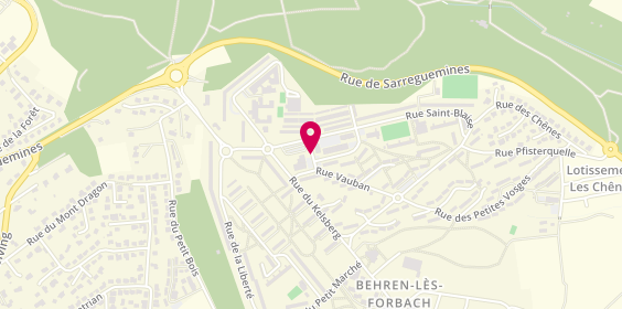 Plan de HENKE Safia, 2 Rue Mozart, 57460 Behren-lès-Forbach