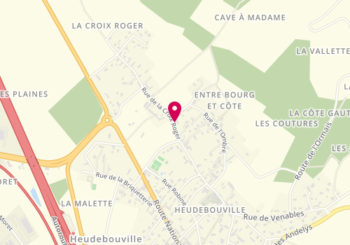 Plan de MBONGO Camille, 10 Bis Rue de la Croix Roger, 27400 Heudebouville