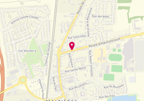 Plan de ZIMOL Mireille, 9 Route de Hauconcourt, 57280 Maizières-lès-Metz