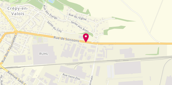 Plan de JUPONT Jocelyne, 74 Route de Soissons, 60800 Crépy-en-Valois