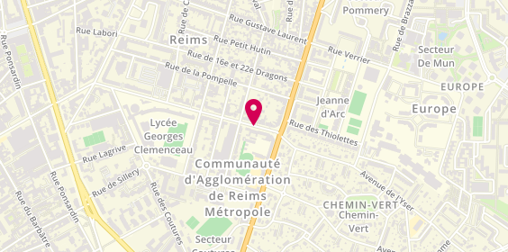 Plan de PHILIPPOTEAUX Nathalie, 100 Bis Avenue Clemenceau, 51100 Reims