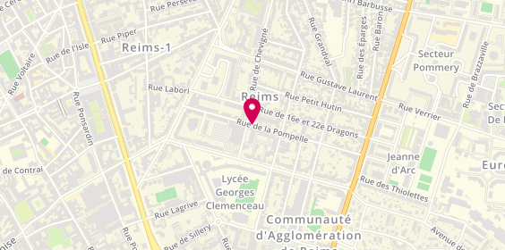 Plan de BOILLOT Céline, 10 Bis Rue de la Pompelle, 51100 Reims