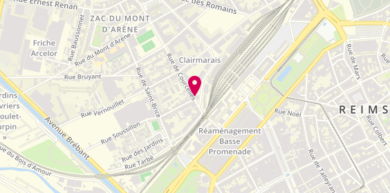Plan de ROUSSEAU Christophe, 16 Rue de Courcelles, 51100 Reims