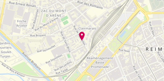 Plan de BIKAI Ophélie, 47 Rue de Courcelles, 51100 Reims