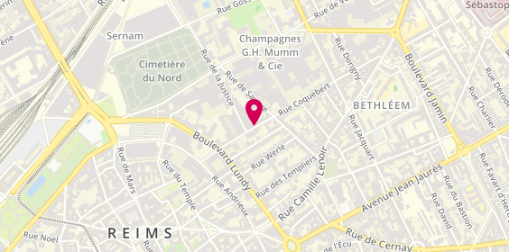 Plan de MOMBLED Sabrina, 15 Rue Coquebert, 51100 Reims