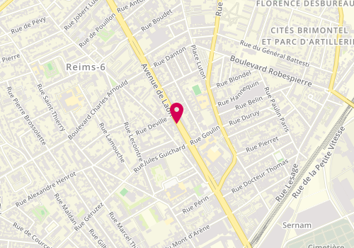 Plan de RAIMOND Aurélie, 153 Avenue de Laon, 51100 Reims