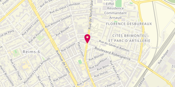 Plan de REMIOT Florence, 4 Rue Neufchâtel, 51100 Reims