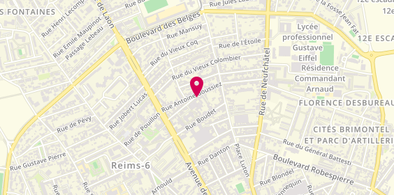 Plan de BARRIENTOS Anaïs, 24 Rue Blavier, 51100 Reims