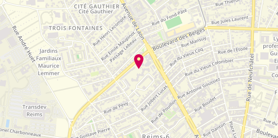 Plan de LECLERCQ Michaël, 333 A Avenue de Laon, 51100 Reims