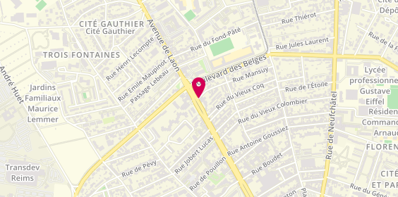 Plan de HERNU Amélie, 352 Avenue de Laon, 51100 Reims