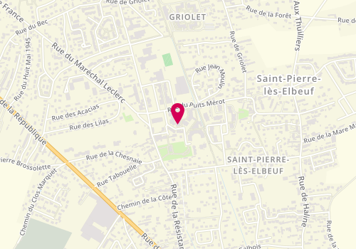 Plan de CHOQUART Mélanie, Rue Helene Boucher, 76320 Saint-Pierre-lès-Elbeuf