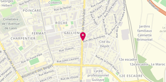 Plan de HENNEQUIN Caroline, 86 Rue de Neufchâtel, 51100 Reims